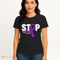 Stop Domestic Violence Awareness Purple Ribbon Women's T-Shirt thumb 4