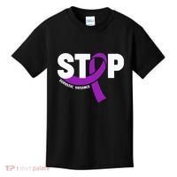 Stop Domestic Violence Awareness Purple Ribbon Kids T-Shirt thumb 0