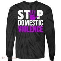 Stop Domestic Violence Domestic Violence Awareness Tie-Dye Long Sleeve Shirt thumb 0