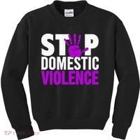 Stop Domestic Violence Domestic Violence Awareness Kids Sweatshirt thumb 0