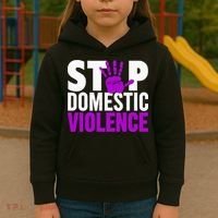 Stop Domestic Violence Domestic Violence Awareness Kids Hoodie thumb 3