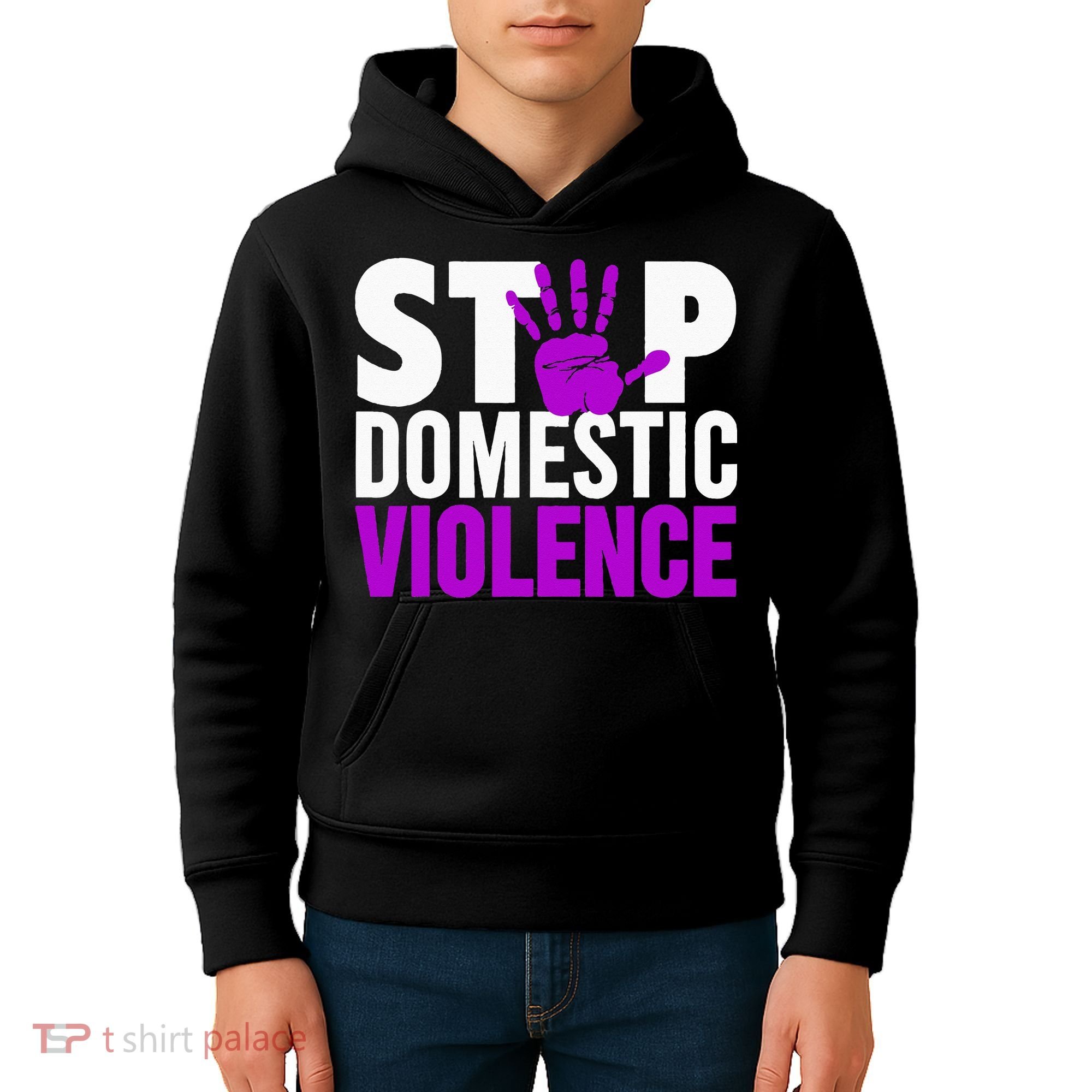 Stop Domestic Violence Domestic Violence Awareness Kids Hoodie