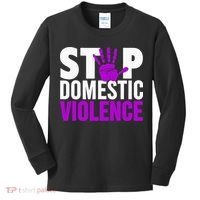 Stop Domestic Violence Domestic Violence Awareness Kids Long Sleeve Shirt thumb 0