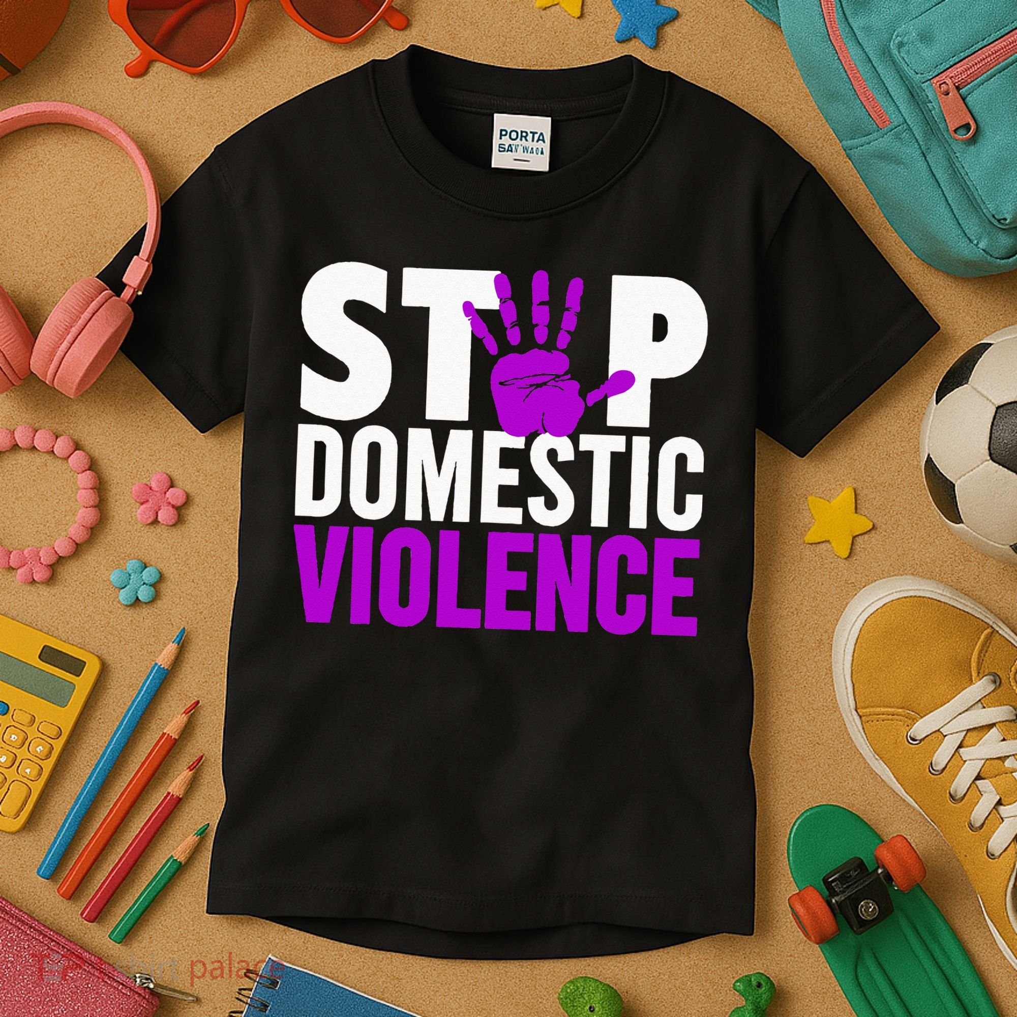 Stop Domestic Violence Domestic Violence Awareness Kids T-Shirt