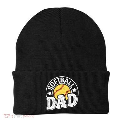 Softball Dad Vintage Softball Gift Beanie