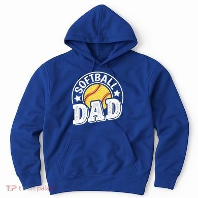 Softball Dad Vintage Softball Gift Hoodie
