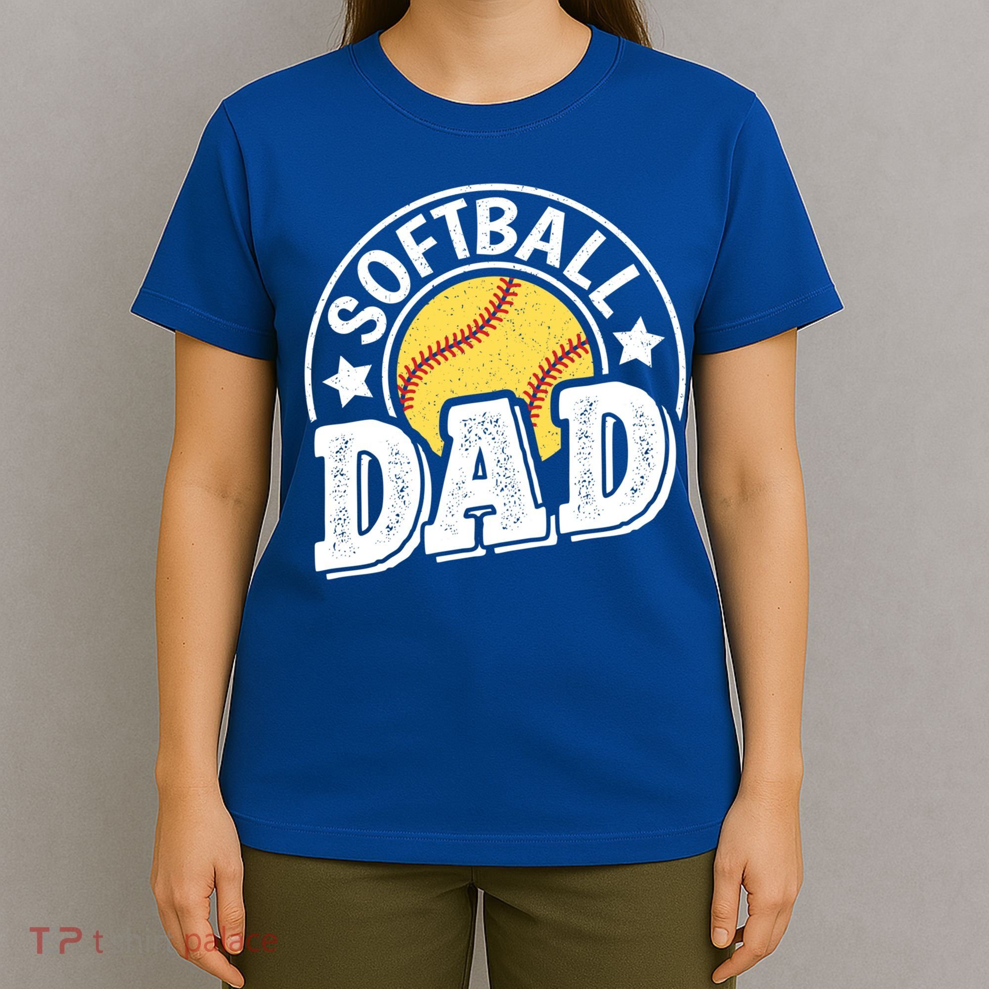 Softball Dad Vintage Softball Gift T-Shirt