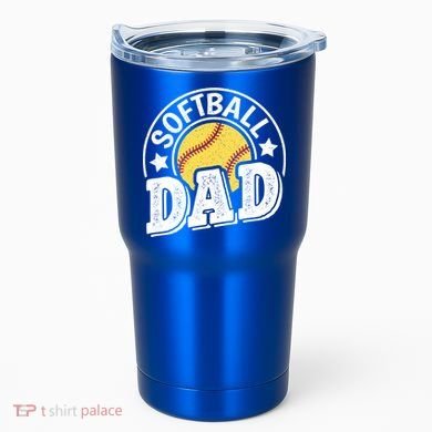 Softball Dad Vintage Softball Gift Tumbler