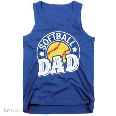 Softball Dad Vintage Softball Gift Tank Top