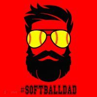 Softball Dad With Beard And Cool Sunglasses Santa Hat thumb 1