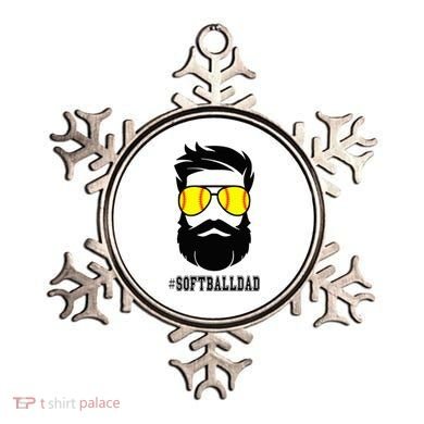 Softball Dad With Beard And Cool Sunglasses Ornament