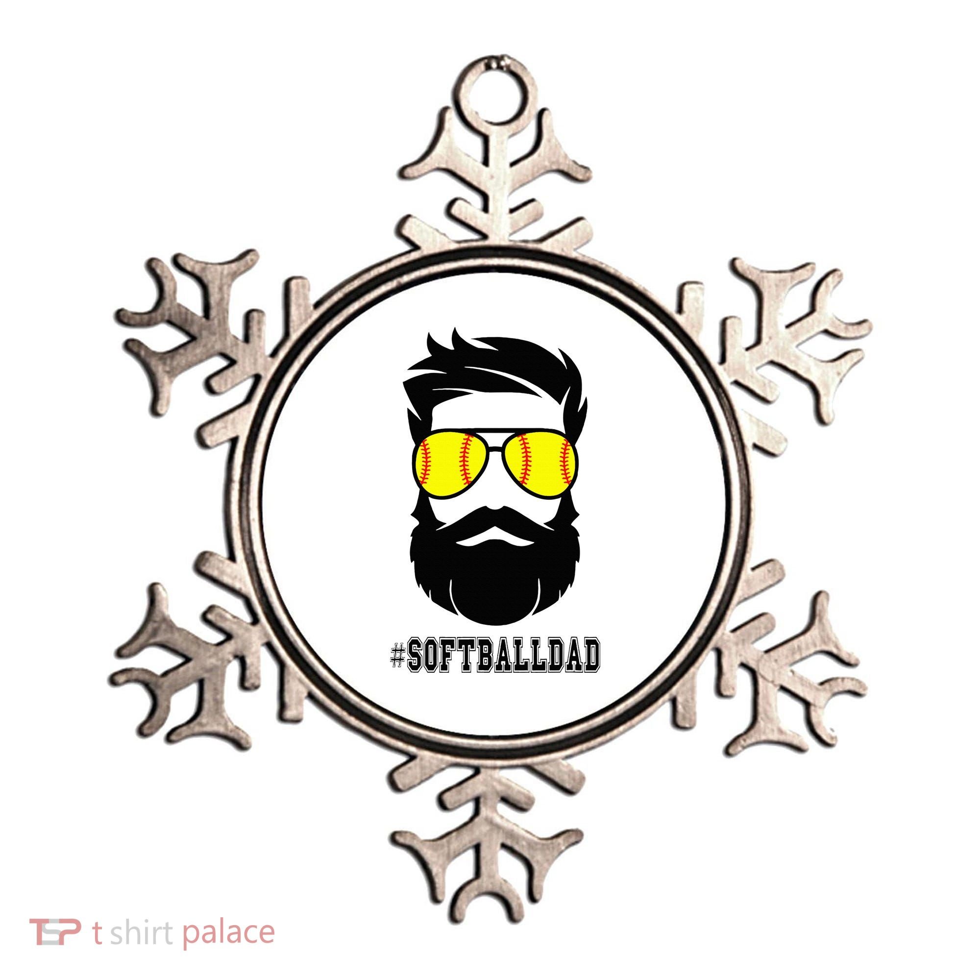 Softball Dad With Beard And Cool Sunglasses Ornament