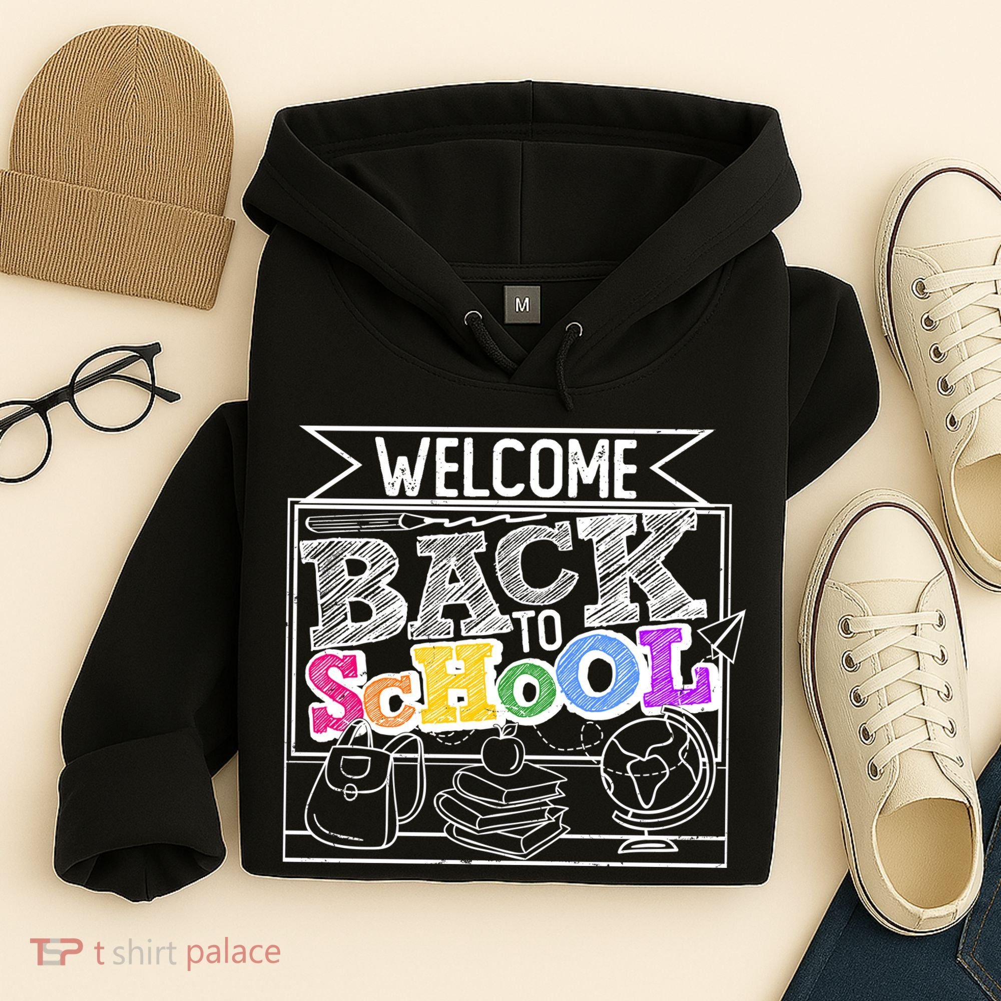 Sketchy Doodle Welcome Back To School Hoodie