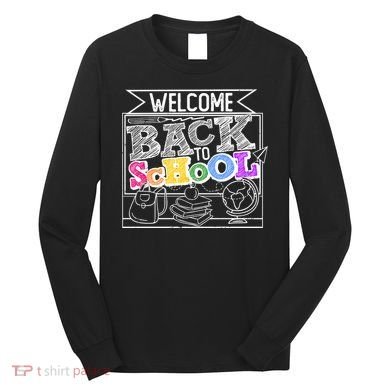 Sketchy Doodle Welcome Back To School Long Sleeve Shirt