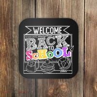 Sketchy Doodle Welcome Back To School Coaster thumb 0