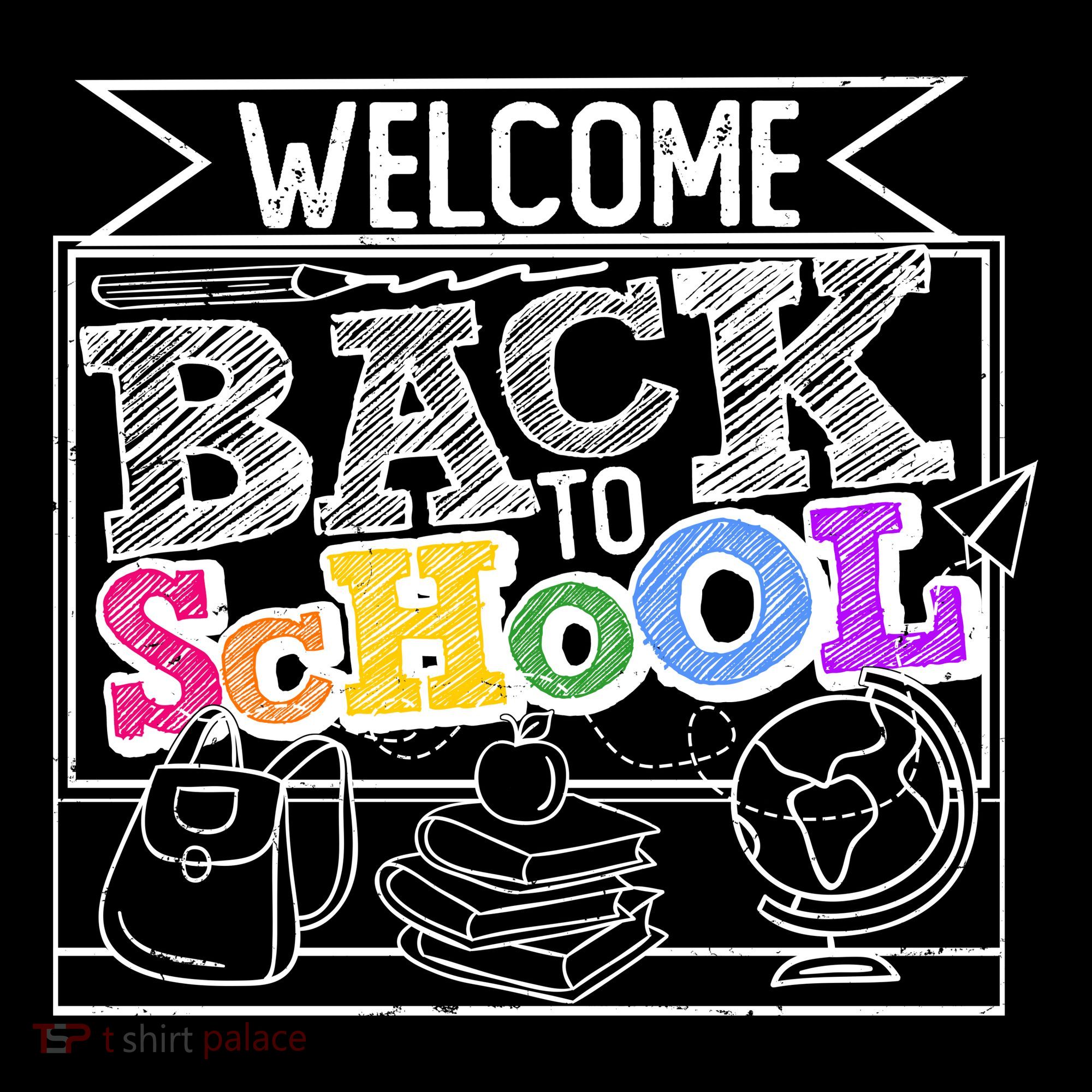 Sketchy Doodle Welcome Back To School Mousepad