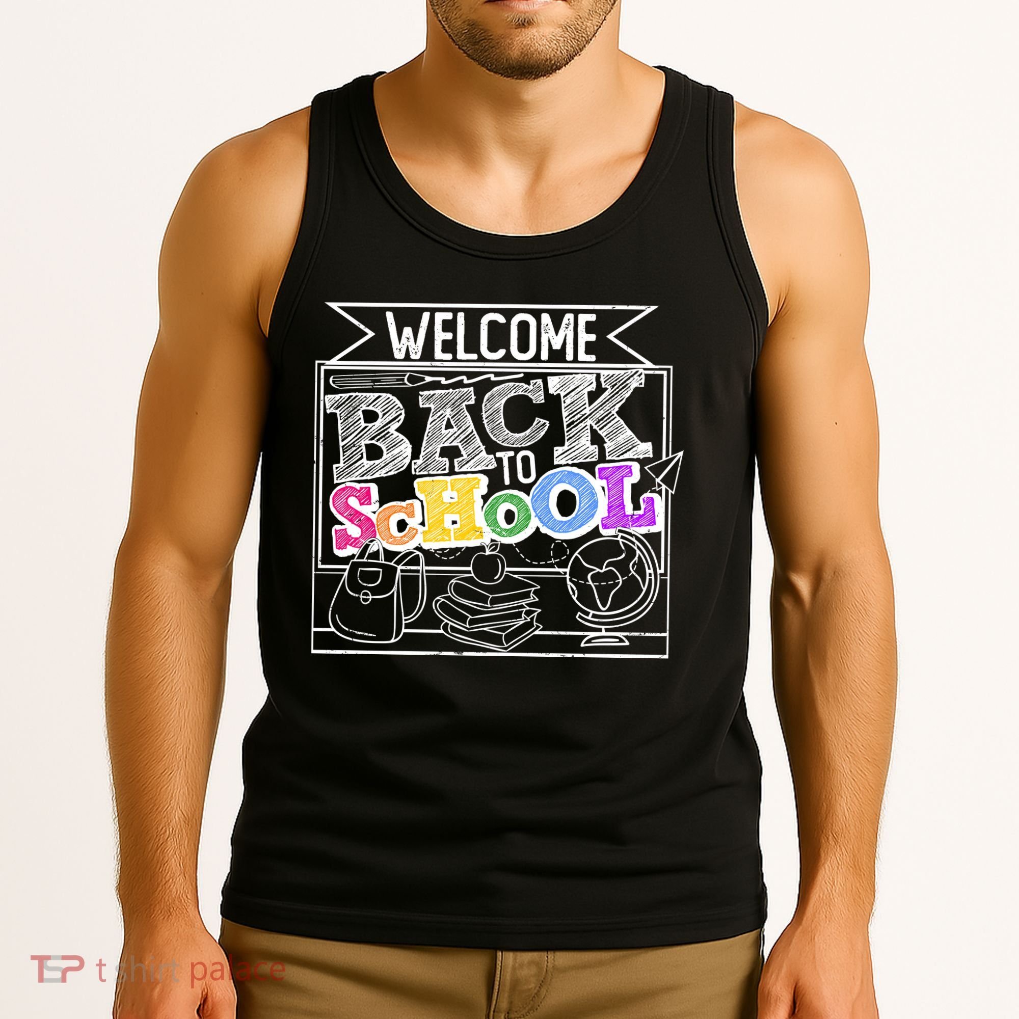 Sketchy Doodle Welcome Back To School Tank Top