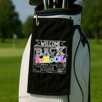 Sketchy Doodle Welcome Back To School Golf Towel thumb 2