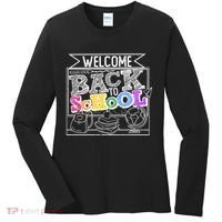 Sketchy Doodle Welcome Back To School Women's Long Sleeve Shirt thumb 0
