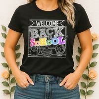 Sketchy Doodle Welcome Back To School Women's T-Shirt thumb 2