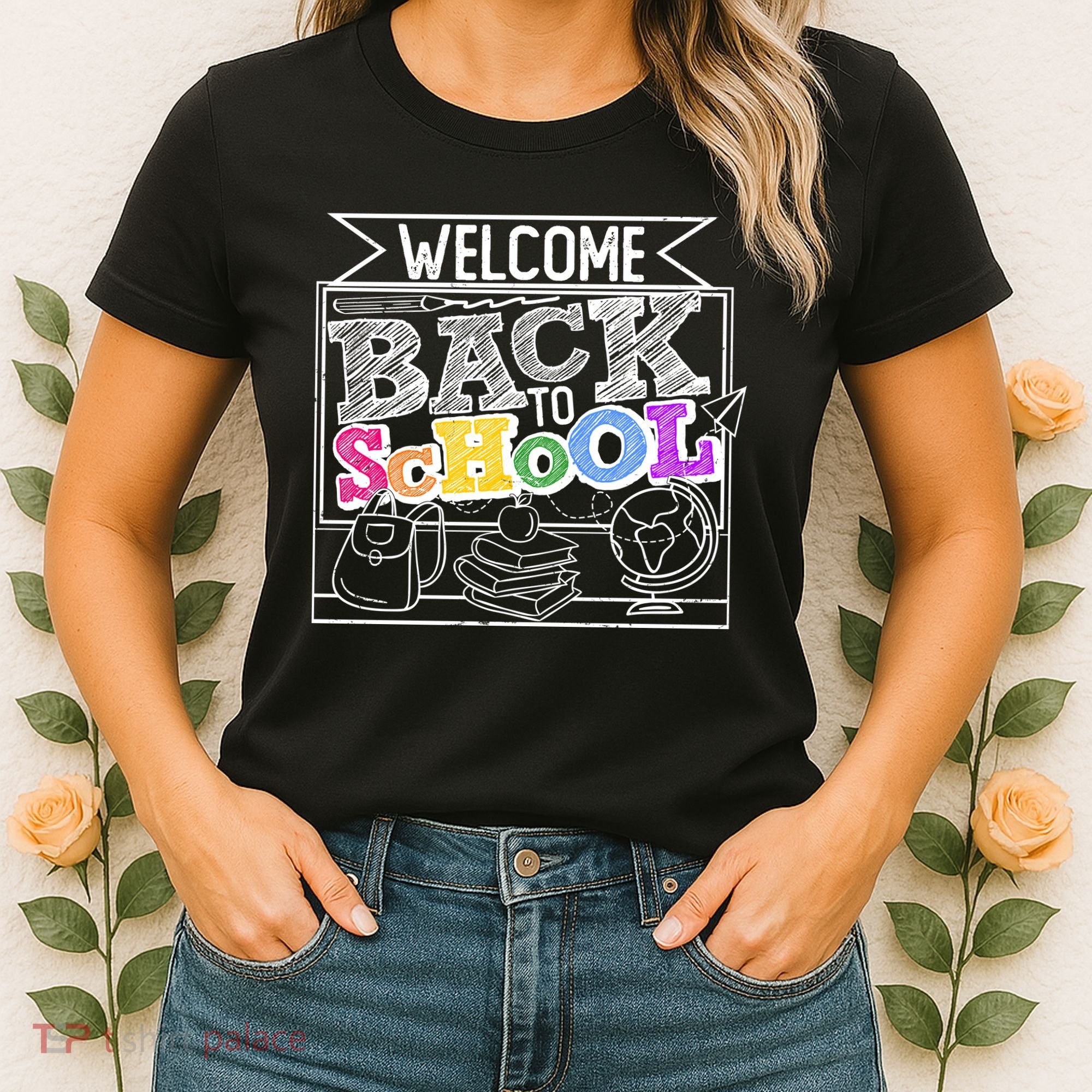 Sketchy Doodle Welcome Back To School Women's T-Shirt