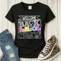 Sketchy Doodle Welcome Back To School Women's T-Shirt thumb 3