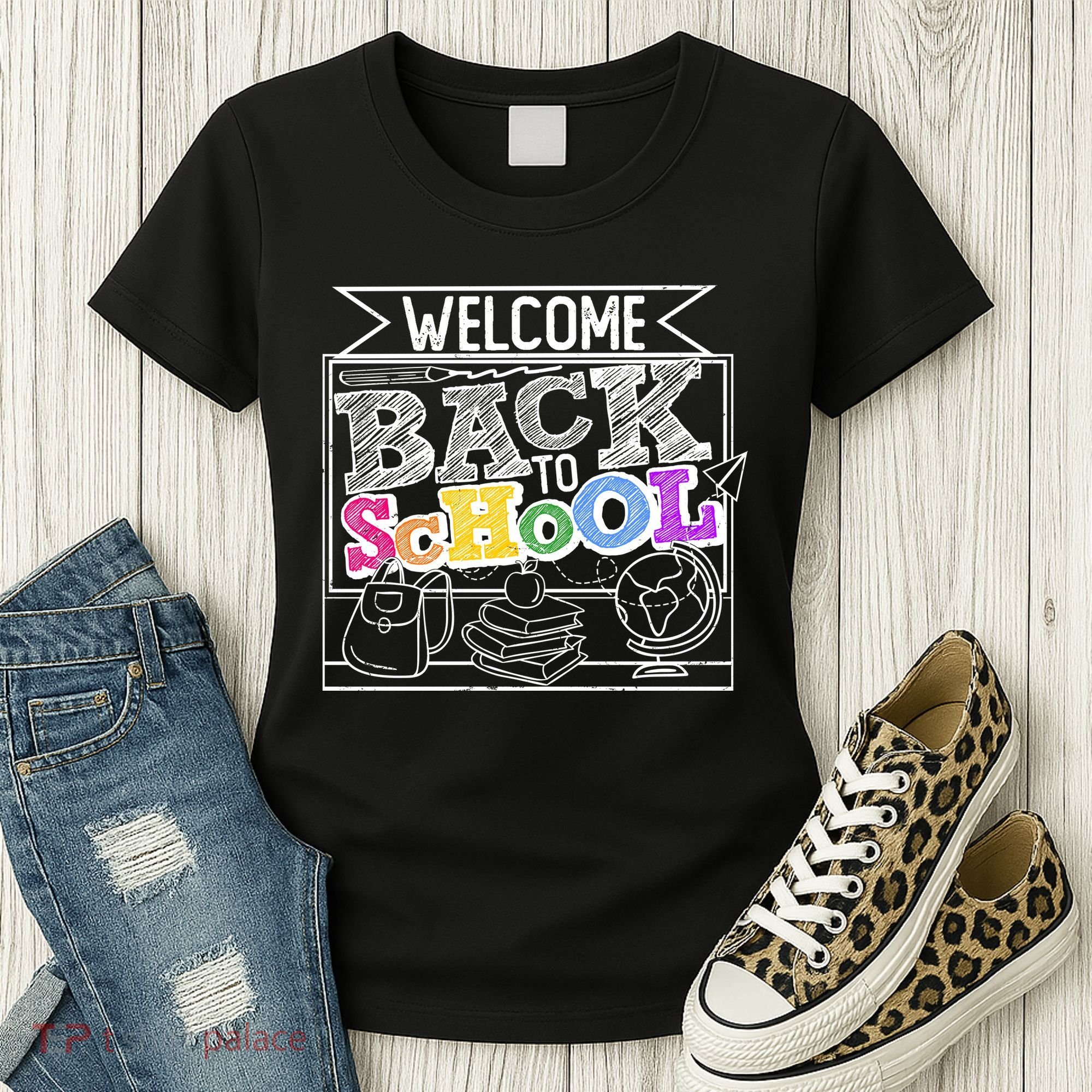 Sketchy Doodle Welcome Back To School Women's T-Shirt