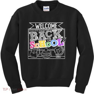 Sketchy Doodle Welcome Back To School Kids Sweatshirt