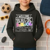 Sketchy Doodle Welcome Back To School Kids Hoodie thumb 2