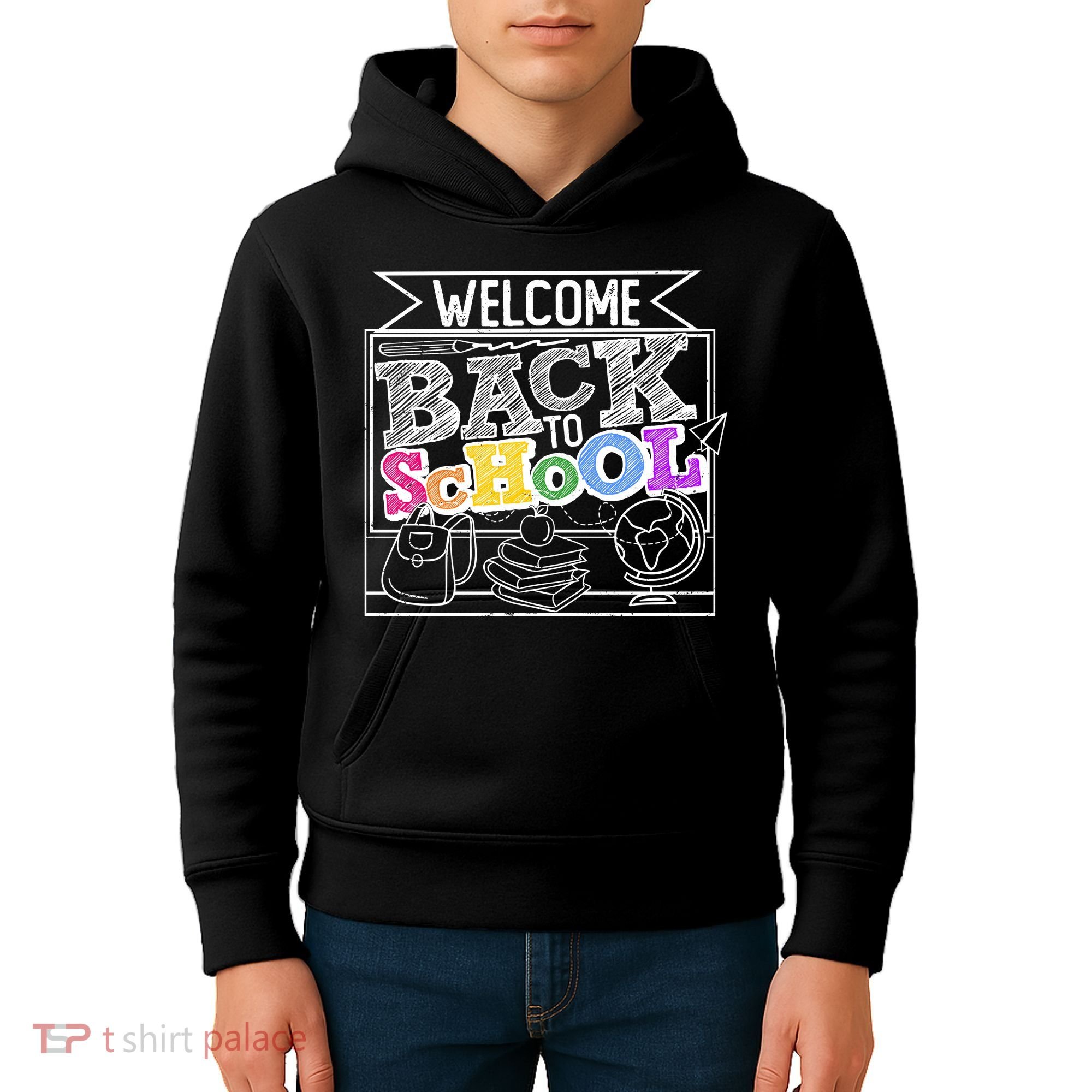 Sketchy Doodle Welcome Back To School Kids Hoodie