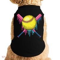 Softball Drip Women Ice Cream Drip Respect The Drip Doggie Tank thumb 0
