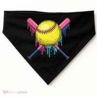 Softball Drip Women Ice Cream Drip Respect The Drip USA-Made Doggie Bandana thumb 0