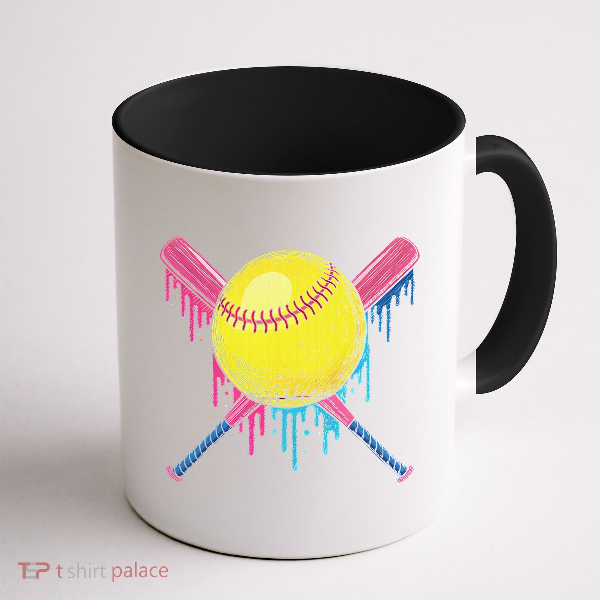 Softball Drip Women Ice Cream Drip Respect The Drip Coffee Mug