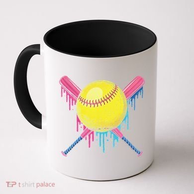 Softball Drip Women Ice Cream Drip Respect The Drip Coffee Mug