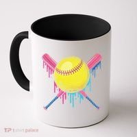 Softball Drip Women Ice Cream Drip Respect The Drip Coffee Mug thumb 0