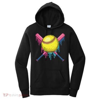 Softball Drip Women Ice Cream Drip Respect The Drip Women's Hoodie