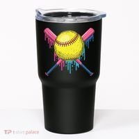 Softball Drip Women Ice Cream Drip Respect The Drip Tumbler thumb 0