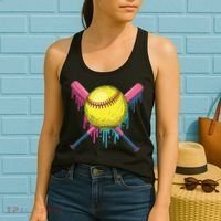 Softball Drip Women Ice Cream Drip Respect The Drip Women's Tank Top thumb 2