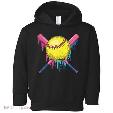 Softball Drip Women Ice Cream Drip Respect The Drip Toddler Hoodie