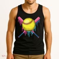 Softball Drip Women Ice Cream Drip Respect The Drip Tank Top thumb 3