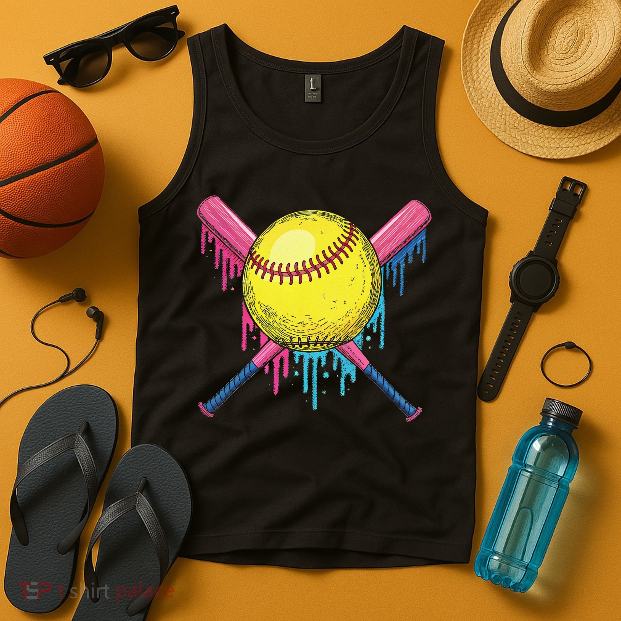 Softball Drip Women Ice Cream Drip Respect The Drip Tank Top