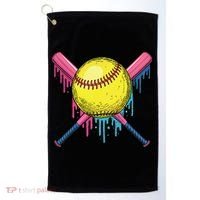 Softball Drip Women Ice Cream Drip Respect The Drip Golf Towel thumb 0