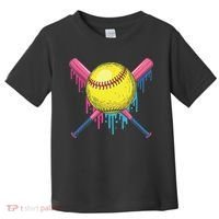 Softball Drip Women Ice Cream Drip Respect The Drip Toddler T-Shirt thumb 0