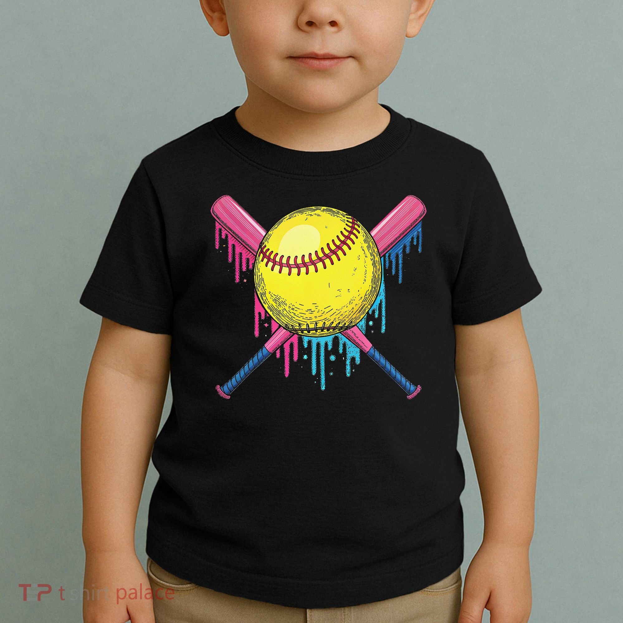 Softball Drip Women Ice Cream Drip Respect The Drip Toddler T-Shirt