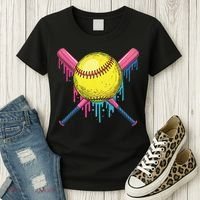 Softball Drip Women Ice Cream Drip Respect The Drip Women's T-Shirt thumb 3