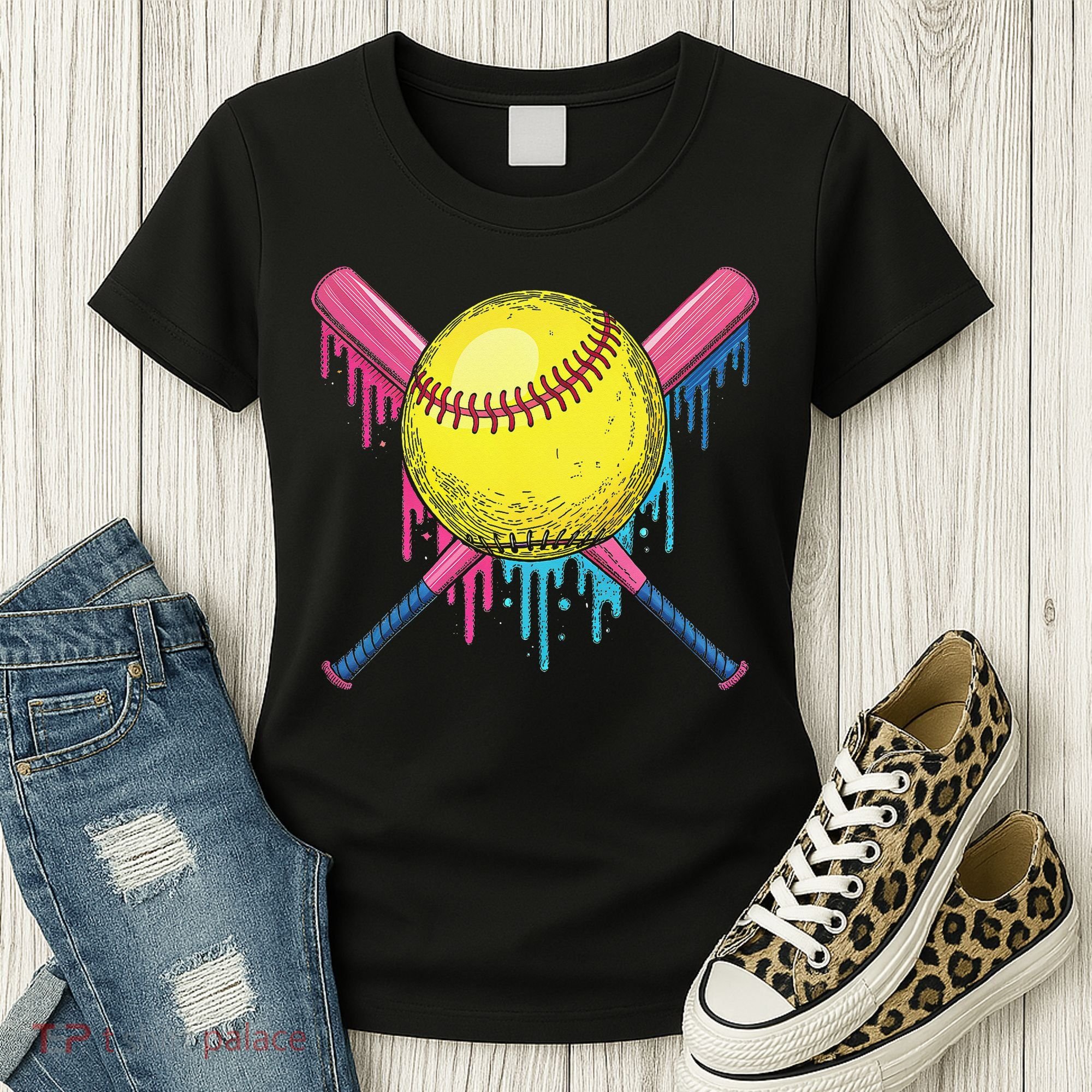 Softball Drip Women Ice Cream Drip Respect The Drip Women's T-Shirt