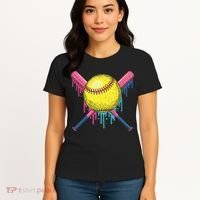 Softball Drip Women Ice Cream Drip Respect The Drip Women's T-Shirt thumb 4