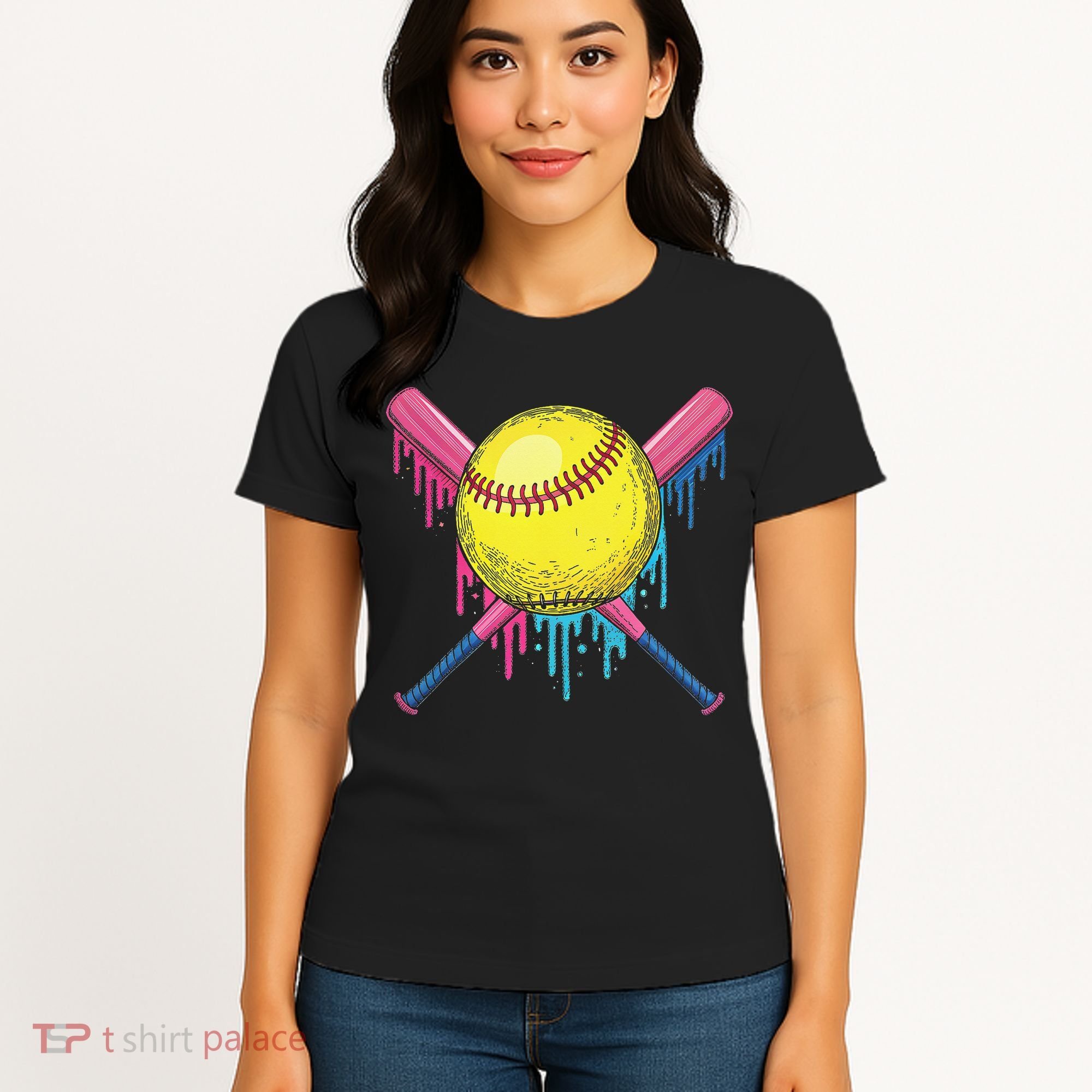 Softball Drip Women Ice Cream Drip Respect The Drip Women's T-Shirt
