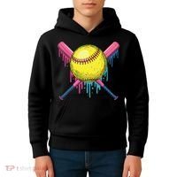Softball Drip Women Ice Cream Drip Respect The Drip Kids Hoodie thumb 4