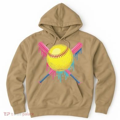 Softball Drip Women Ice Cream Drip Respect The Drip Hoodie